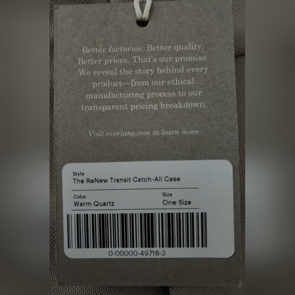 NWT Everlane The ReNew Transit Catch-All Case, Warm Quartz - Picture 5 of 5